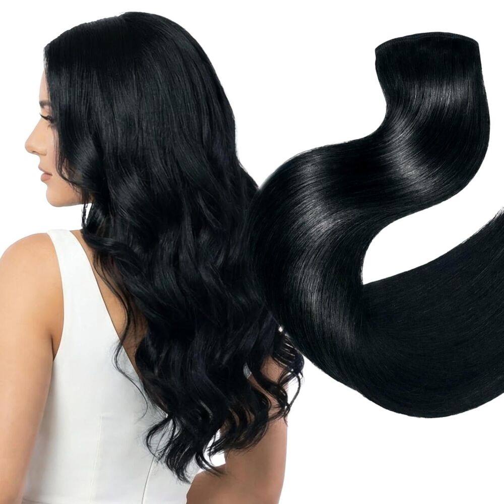 Clip in Hair Extensions Real Human Hair, 22 Inch 120g 7Pcs Remy Human Hair Exten